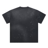 "University Of Drip" Hand-Frayed Sunfade Paint Splatter T-Shirt