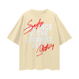 Sayless Statement Oversize Deep Drop Shoulder Tee
