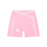 Sayless (SL) Women’s High Rise Color Block Yoga Shorts