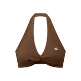 Sayless (SL) Women's Pleated Halter Sports Bra