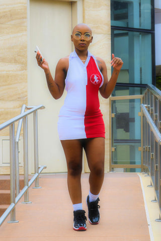 Red/White 2Tone Tsotsi Summer Dress