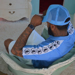 Sky Blue and White 'Tsotsi' Luxury Polo