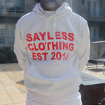 White and Red YR Established Hoodie