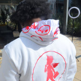 White and Red YR Established Hoodie