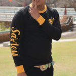 Black/Yellow Long Sleeve Ringer Tee - SLC Logo